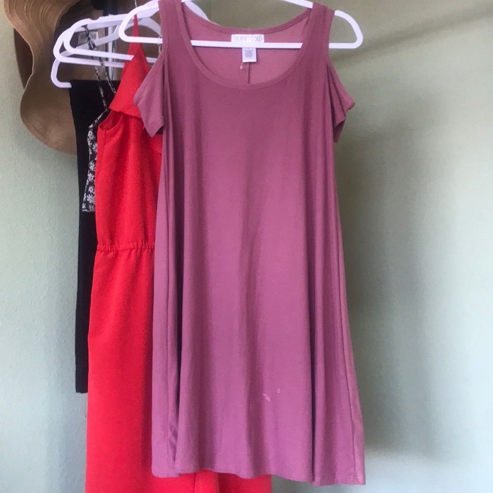 Pink cutout sleeve dress